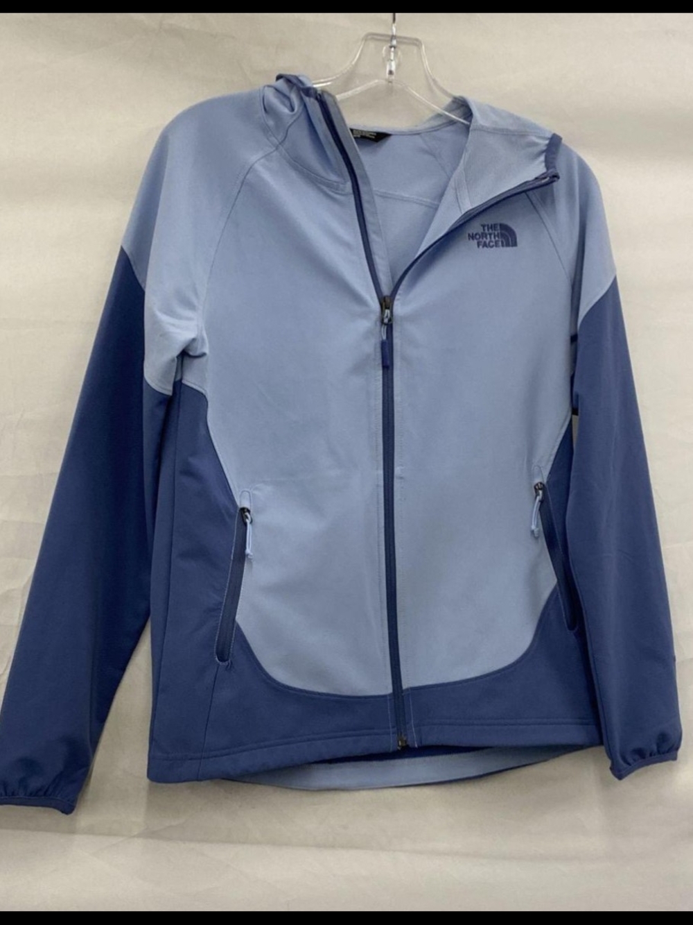 The North Face Nimble Softshell Light Blue Zip-up Hoodie Size M MSRP $99